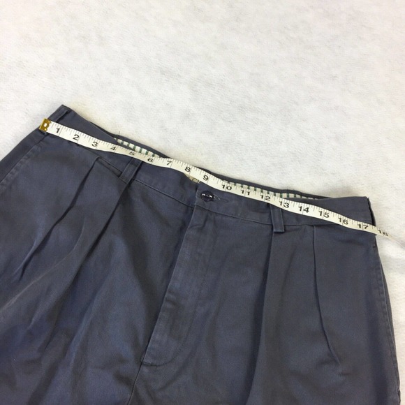 J.Crew Dress Shorts Size 36 Mens Dark Gray Pleated Khaki 100% Cotton - Picture 4 of 6